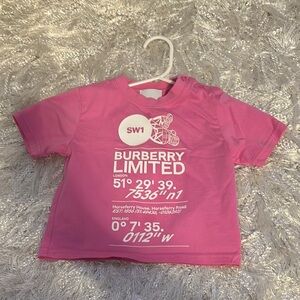 Burberry Kids Pink Graphic T-Shirt